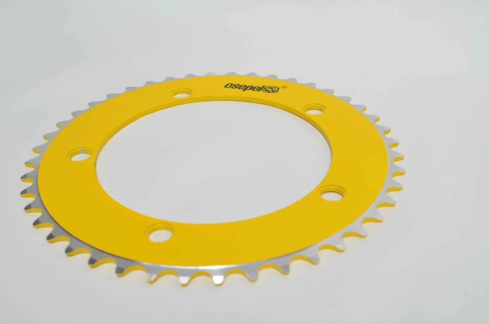 Discount Foaie angrenaj Teta aluminiu 1/8 aaT BCD 130mm galben