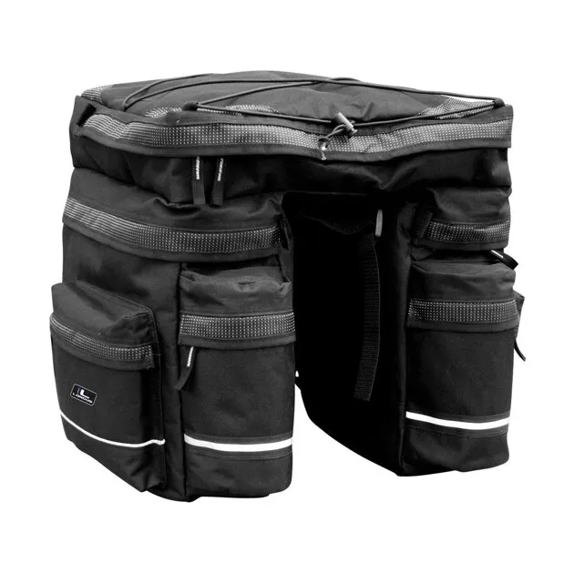 Comandă acum LONGUS Geantă TRIPLE pentru portbagaj 42,5L negru + husă de ploaie