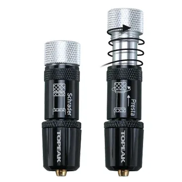 Cap Pompa Topeak Smart Head Tsl-01, cap upgrade kit pt pompe cu furtun, Alu CNC negru Transport gratuit