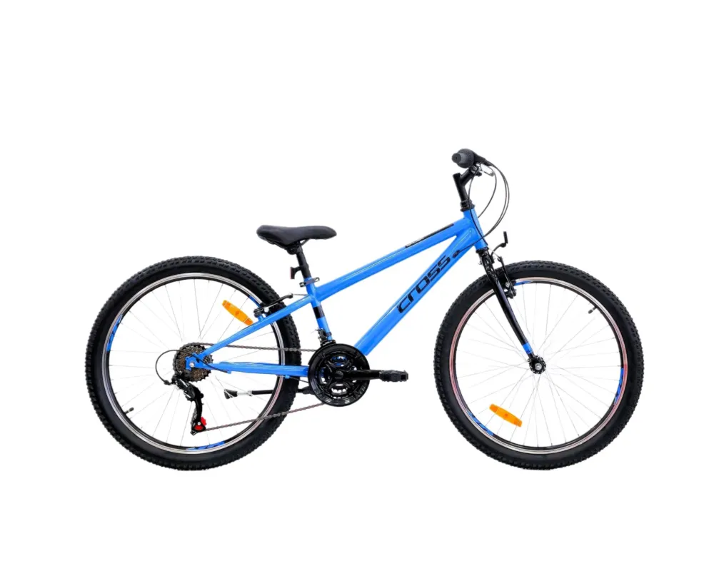 Bicicleta copii mtb CROSS Spider 24 - Blue | 8-10 ani Mai ieftin