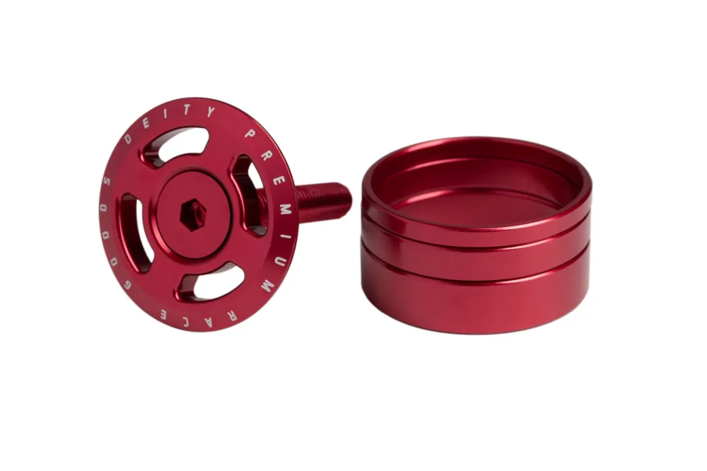 Mai ieftin Floare Furca cu Capac DEITY Crosshair cu Distantiere - Red