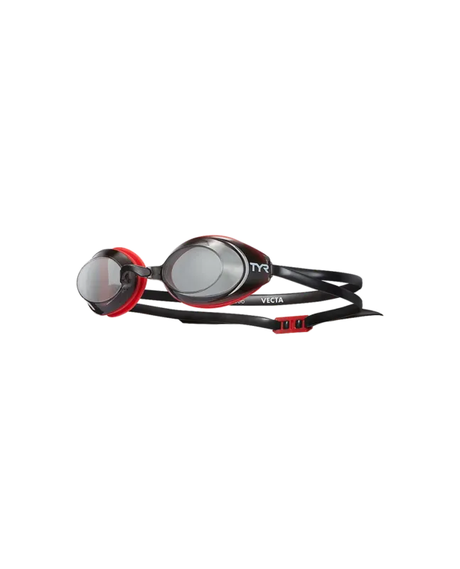 Ochelari înot TYR VECTA Racing Goggles - gri rosu | anti-aburire, rezistență superioară Livrare gratuită