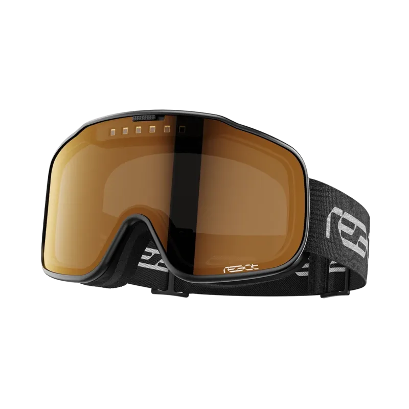 Ochelari de schi electro fotocromatici React Swiss SIGHT - lentila Ruby si rama neagra Preț mic