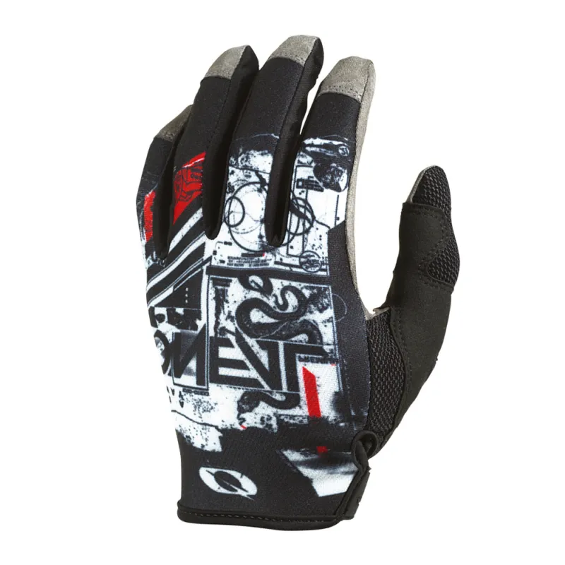 Reducere de preț Manusi Ciclism O'Neal Mayhem Scarz V.22 - S/8, Negru-Alb-Rosu