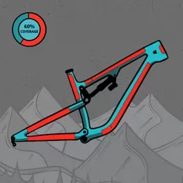 Super ofertă Folie Protectie Bicicleta RideWrap Covered Protection Dual Suspension MTB Frame Kit Glossy 60%